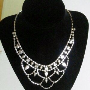 Intricate Silver Multi-Tiered Necklace